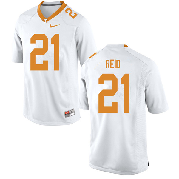 Men #21 Shanon Reid Tennessee Volunteers College Football Jerseys Sale-White - Click Image to Close